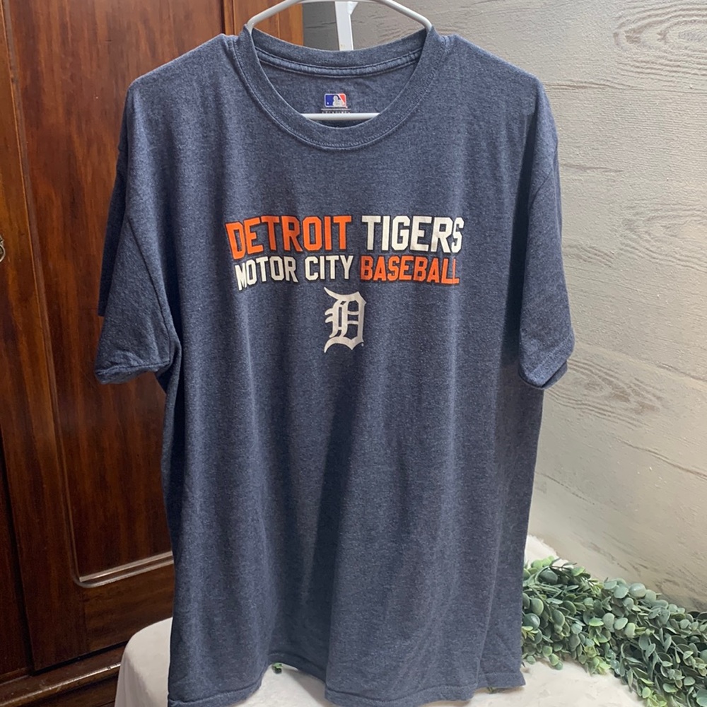 MLB Detroit Tigers Motor City Baseball T-shirt blue short sleeved L